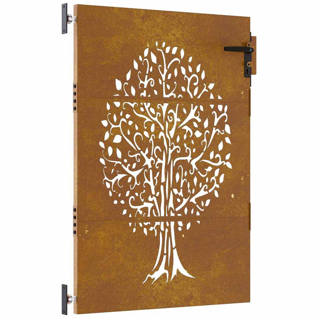 Garden Gate Corten Steel Tree Design 85 x 150 cm