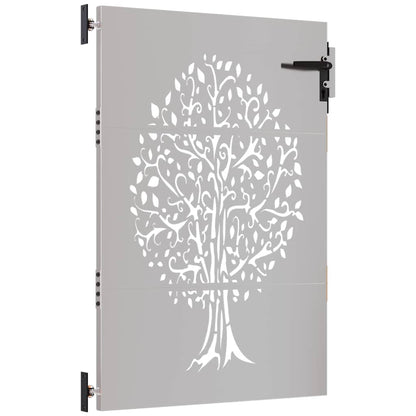 Garden Gate Corten Steel Tree Design 85 x 150 cm