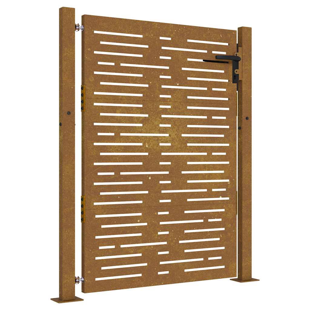 Garden Gate Corten Steel Square Design Rusty 100 x 125 cm