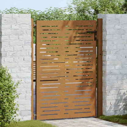 Garden Gate Corten Steel Square Design Rusty 100 x 125 cm