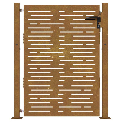 Garden Gate Corten Steel Square Design Rusty 100 x 125 cm
