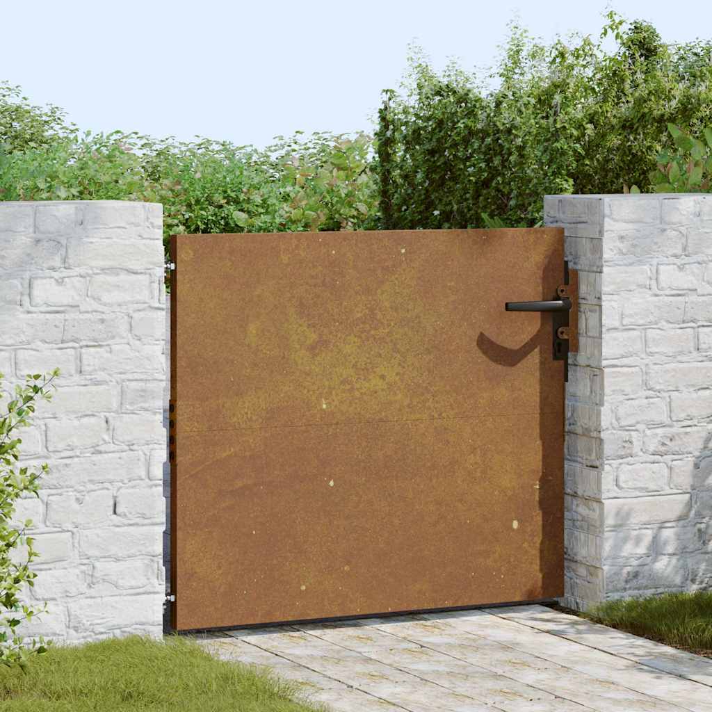 Garden Gate Corten Steel 85 x 75 cm