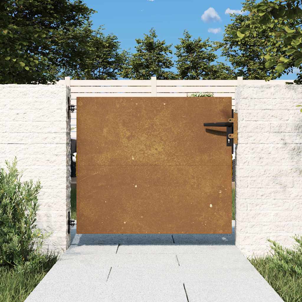 Garden Gate Corten Steel 85 x 75 cm