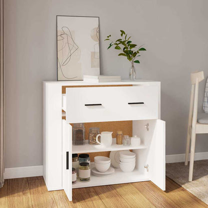 Sideboard 80x33x70 cm Engineered Wood White