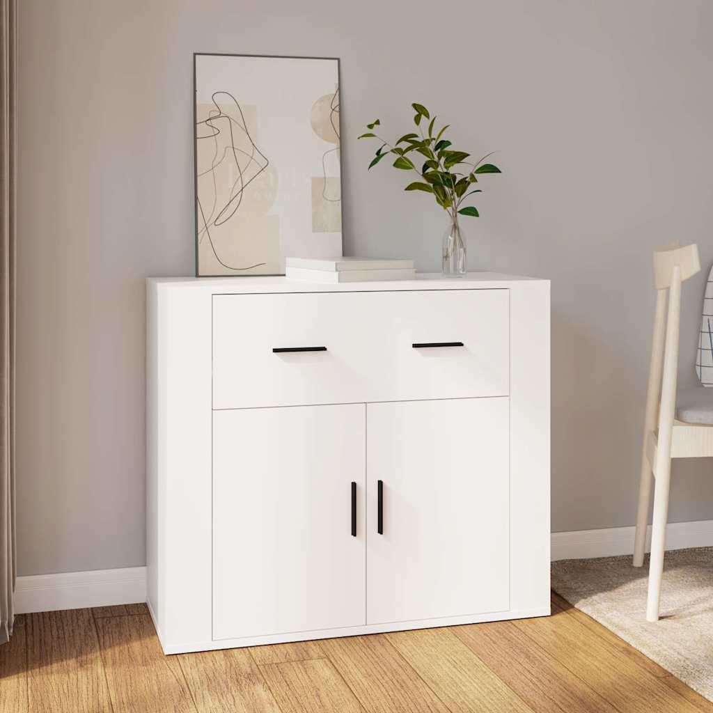 Sideboard 80x33x70 cm Engineered Wood White