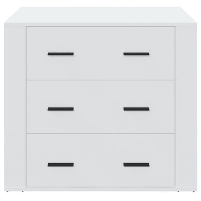 Sideboard 80x33x70 cm Engineered Wood White