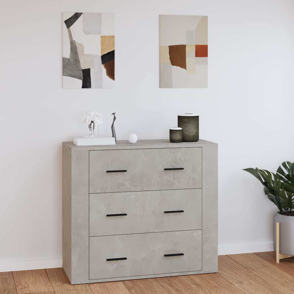 Sideboard 80x33x70 cm Engineered Wood Concrete grey