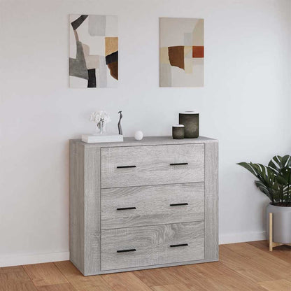 Sideboard 80x33x70 cm Engineered Wood Grey sonoma