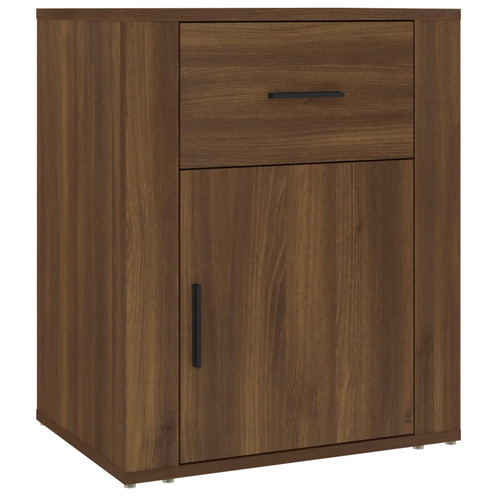 vidaXL Bedside Cabinet Brown Oak 50x36x60 cm Engineered Wood