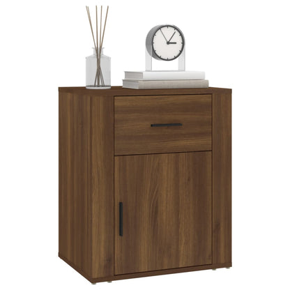 vidaXL Bedside Cabinet Brown Oak 50x36x60 cm Engineered Wood