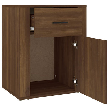 vidaXL Bedside Cabinet Brown Oak 50x36x60 cm Engineered Wood