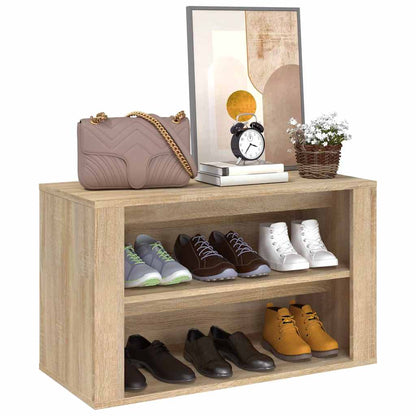 Shoe Rack 75x35x45 cm Engineered Wood Sonoma oak