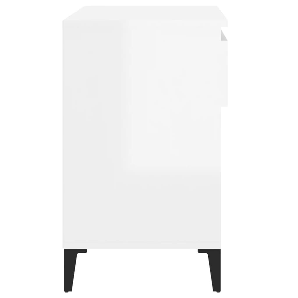 vidaXL Shoe Cabinet High Gloss White 70x36x60 cm Engineered Wood