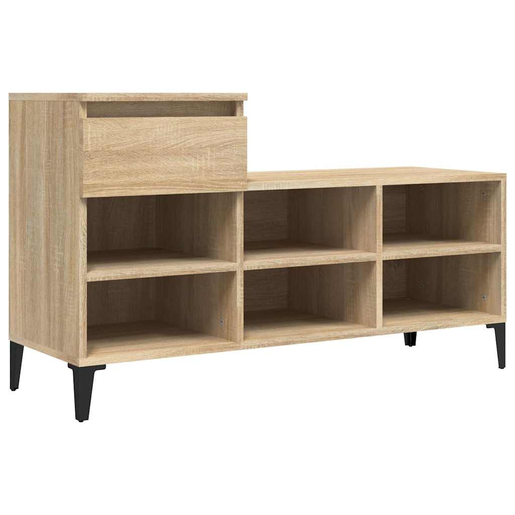 Shoe Cabinet 102x36x60 cm Engineered Wood Sonoma oak