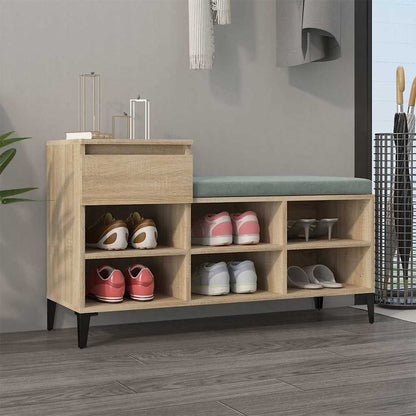 Shoe Cabinet 102x36x60 cm Engineered Wood Sonoma oak