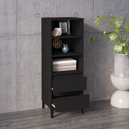 vidaXL Highboard Black 40x36x110 cm Engineered Wood