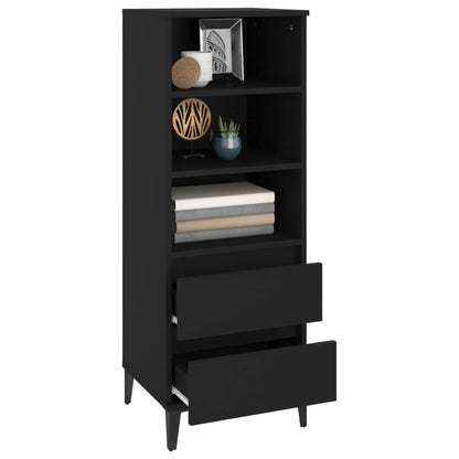 vidaXL Highboard Black 40x36x110 cm Engineered Wood