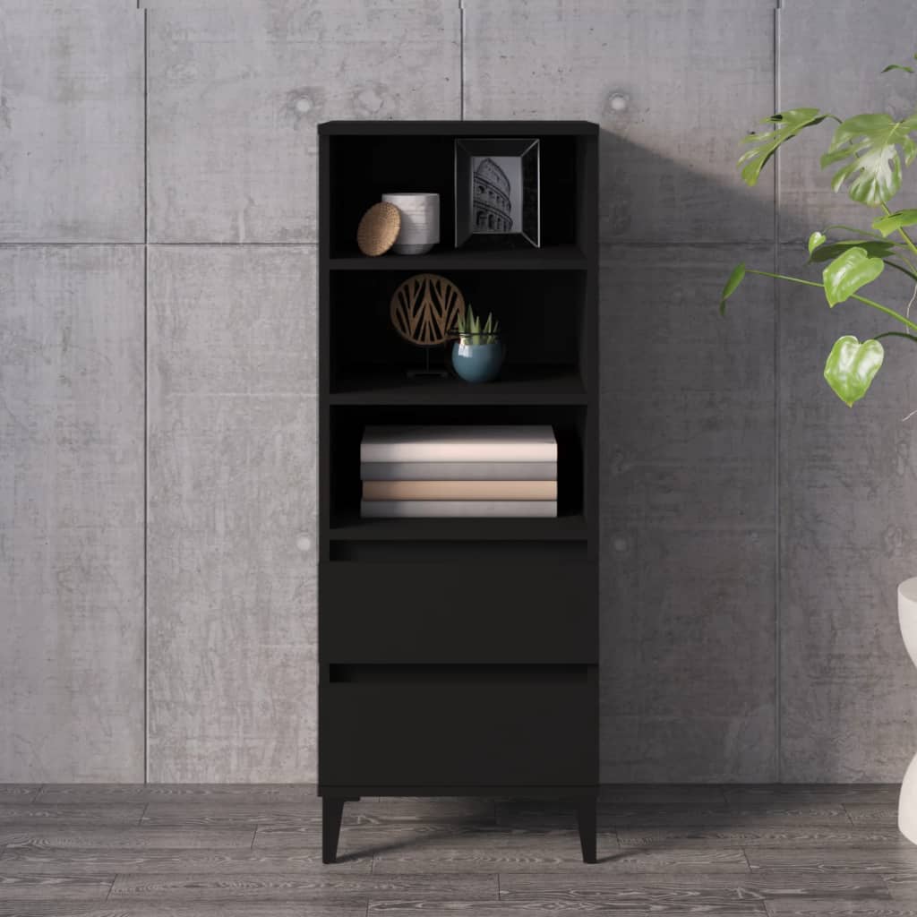 vidaXL Highboard Black 40x36x110 cm Engineered Wood