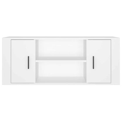 TV Cabinet 100x35x40 cm Engineered Wood White