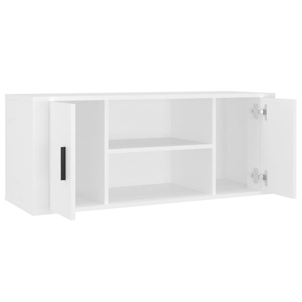 TV Cabinet 100x35x40 cm Engineered Wood White