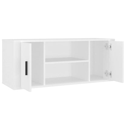 TV Cabinet 100x35x40 cm Engineered Wood White