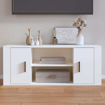 TV Cabinet 100x35x40 cm Engineered Wood White