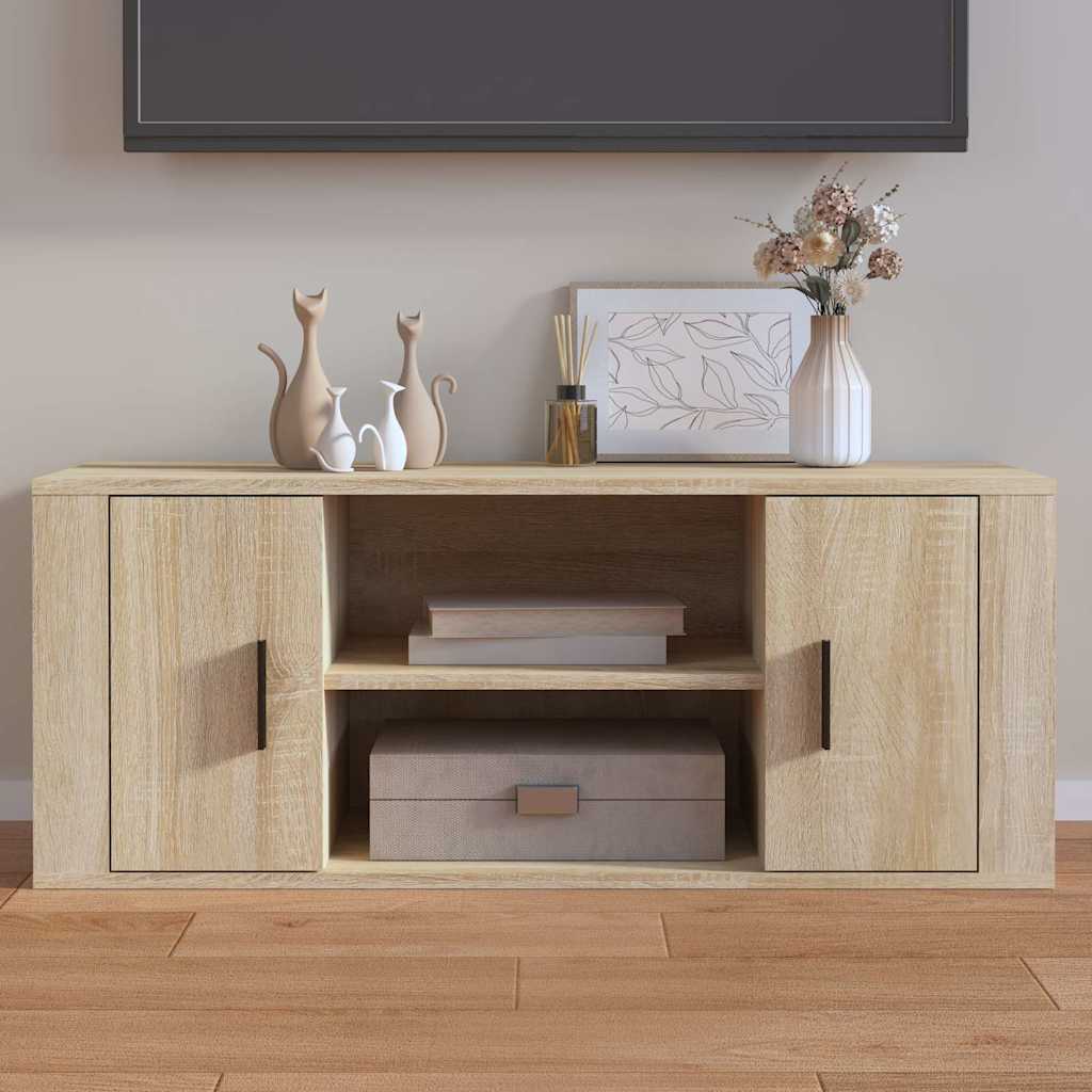 TV Cabinet 100x35x40 cm Engineered Wood Sonoma oak