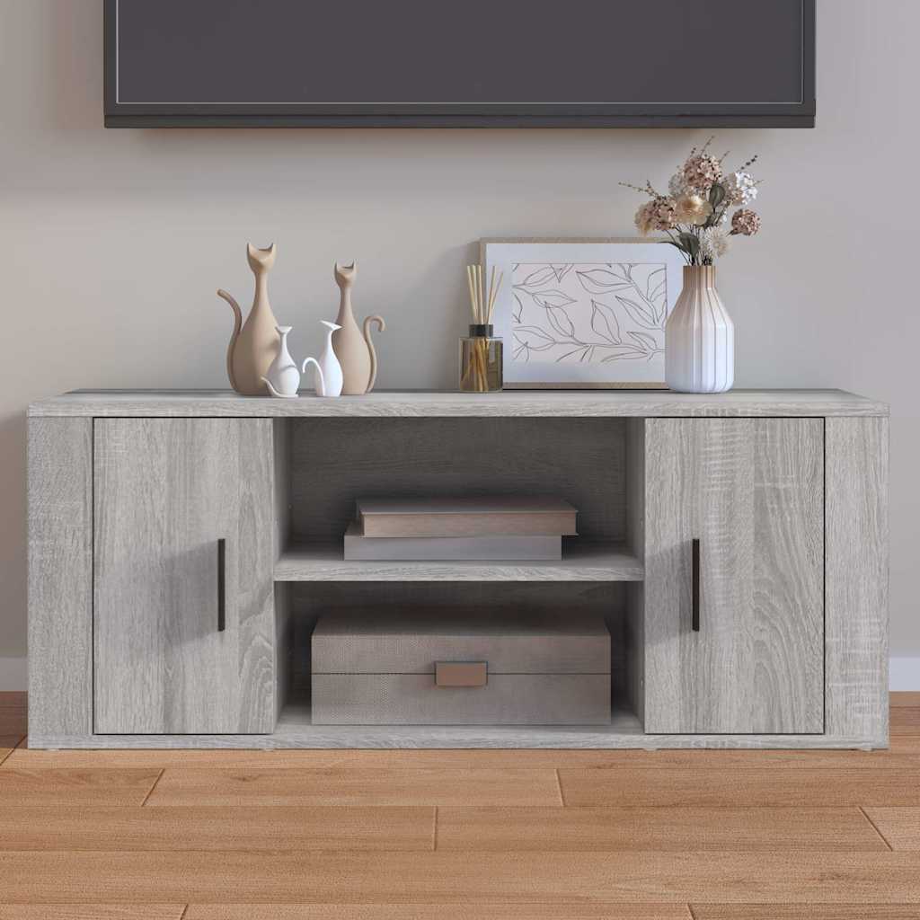TV Cabinet 100x35x40 cm Engineered Wood Grey sonoma