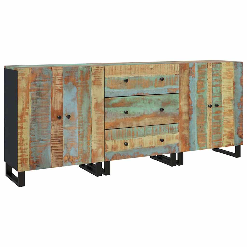 vidaXL 3 Piece Sideboards Solid Wood Reclaimed 2