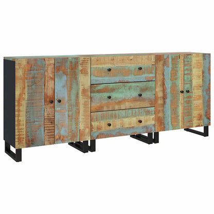 vidaXL 3 Piece Sideboards Solid Wood Reclaimed 2