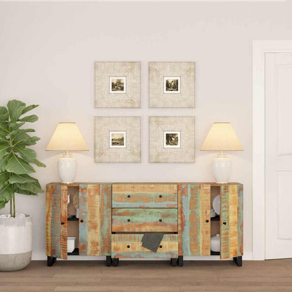 vidaXL 3 Piece Sideboards Solid Wood Reclaimed 3