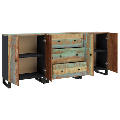 vidaXL 3 Piece Sideboards Solid Wood Reclaimed 4