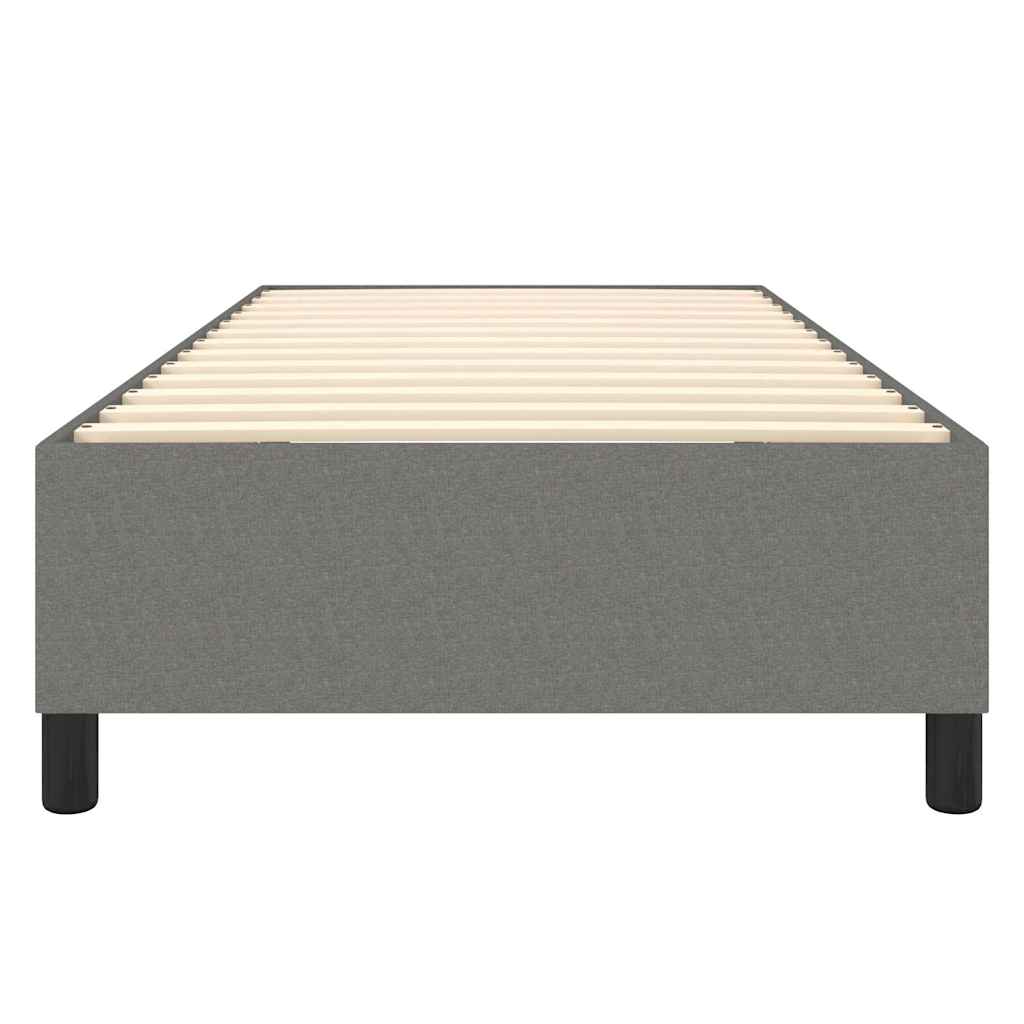 Box Spring Bed Frame Single Fabric Dark grey 3FT Single 35 cm