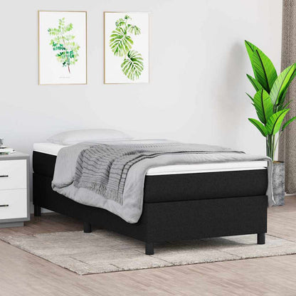 Box Spring Bed Frame Single Fabric Black 3FT Single 35 cm