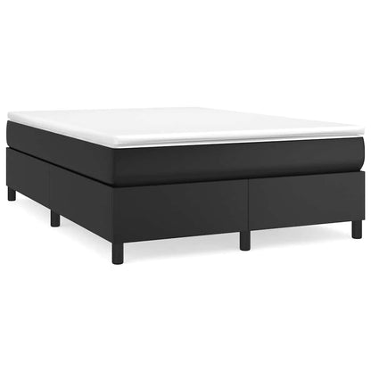 Box Spring Bed Frame Single Faux Leather Black 4FT6 Double 35 cm