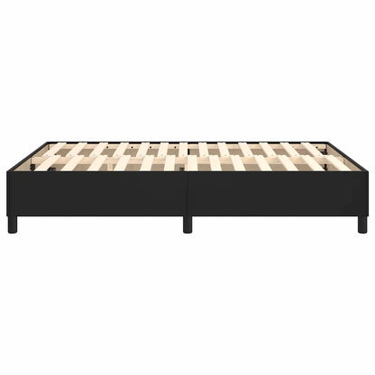 Box Spring Bed Frame Single Faux Leather Black 4FT6 Double 35 cm