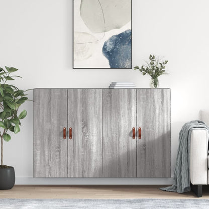 Wall Mounted Cabinets 2 pcs 69.5x34x90 cm Leather Grey sonoma