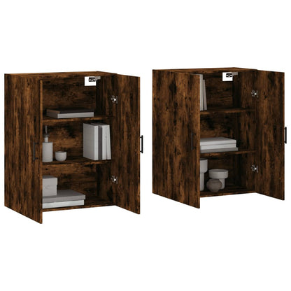 vidaXL Wall Mounted Cabinets 2 pcs Smoked Oak 69.5x34x90 cm