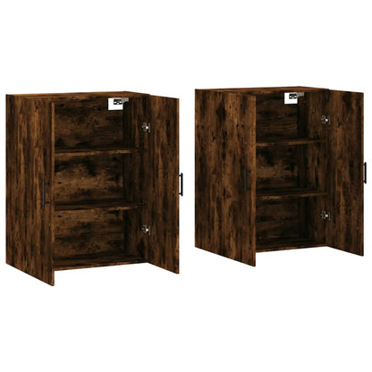 vidaXL Wall Mounted Cabinets 2 pcs Smoked Oak 69.5x34x90 cm