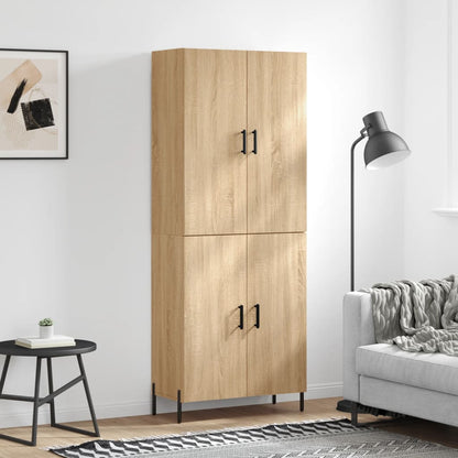Highboard 69.5x34x180 cm Engineered Wood 2 Doors Sonoma oak