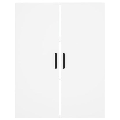Highboard 69.5x34x180 cm Engineered Wood 2 Glass Doors White