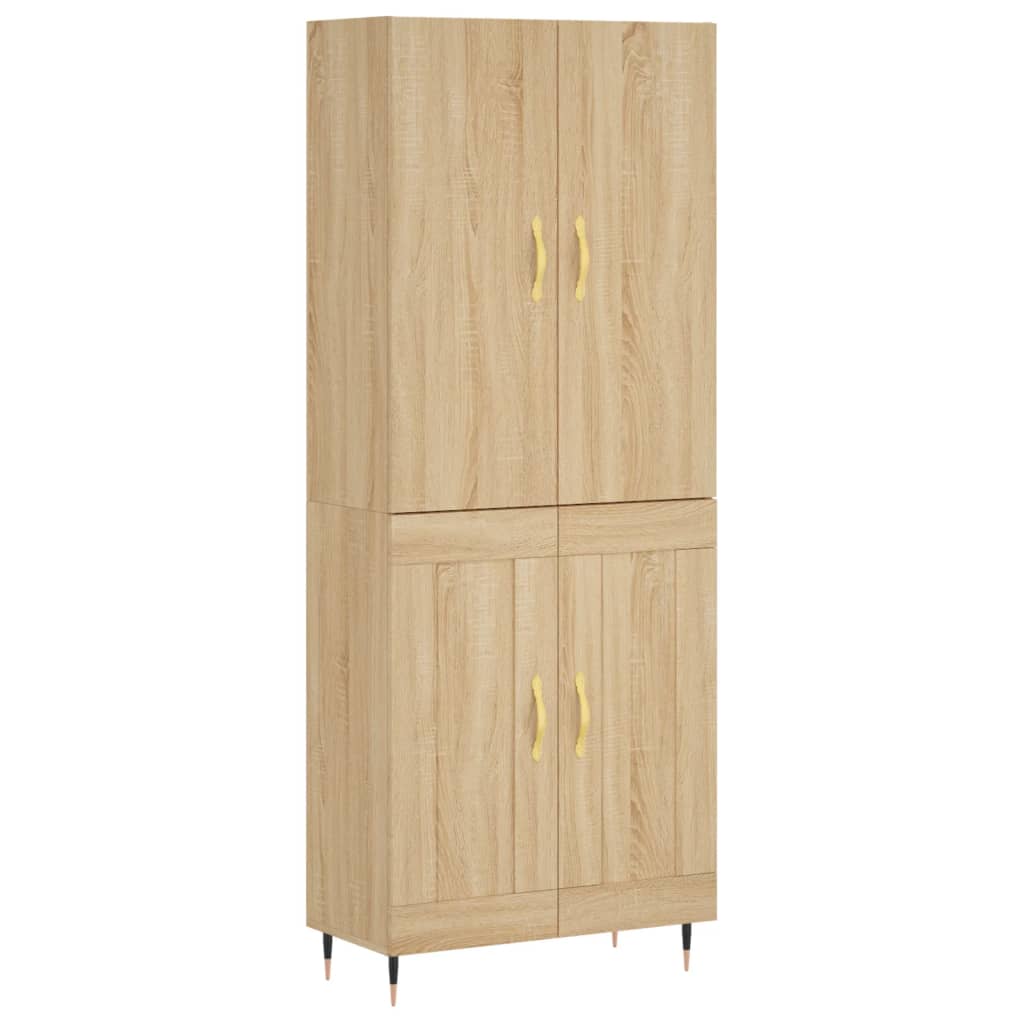 Highboard 69.5x34x180 cm Engineered Wood 2 Wood Doors Sonoma oak