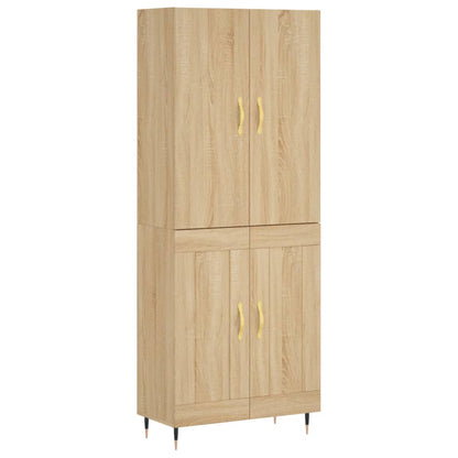Highboard 69.5x34x180 cm Engineered Wood 2 Wood Doors Sonoma oak