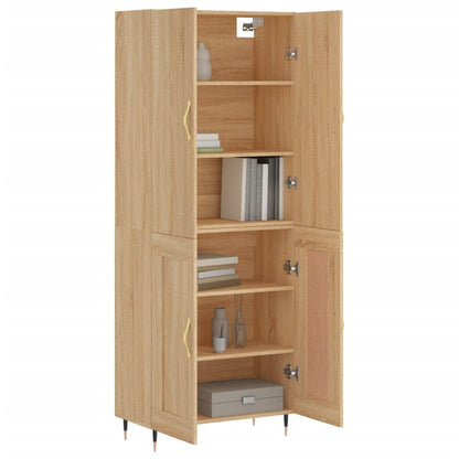 Highboard 69.5x34x180 cm Engineered Wood 2 Wood Doors Sonoma oak