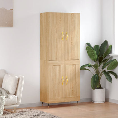 Highboard 69.5x34x180 cm Engineered Wood 2 Wood Doors Sonoma oak