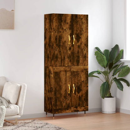 Highboard 69.5x34x180 cm Engineered Wood 2 Wood Doors Smoked oak