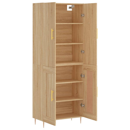 Highboard 69.5x34x180 cm Engineered Wood 2 Wood Doors Sonoma oak