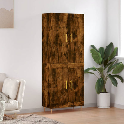 Highboard 69.5x34x180 cm Engineered Wood 2 Wood Doors Smoked oak