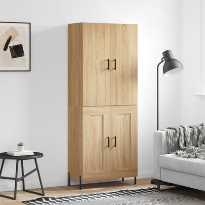 Highboard 69.5x34x180 cm Engineered Wood 2 Wood Doors Sonoma oak