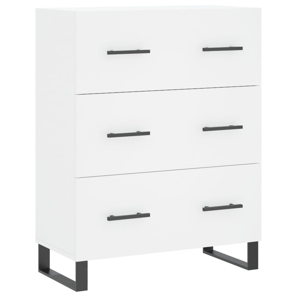 Highboard 69.5x34x180 cm Engineered Wood 3 Drawers White